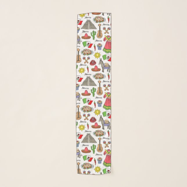 Mexico | Symbols Pattern Scarf (Front)