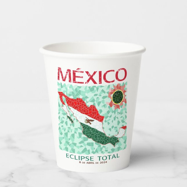 Mexico Total Eclipse Paper Cups (Front)