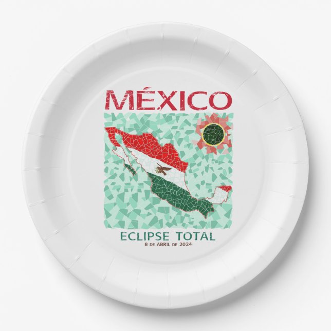 Mexico Total Eclipse Paper Plates (Front)