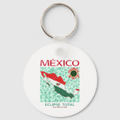 Mexico Total Eclipse Round Keychain (Back)