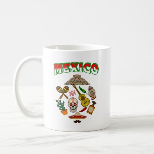 Mexico traditional symbols coffee mug