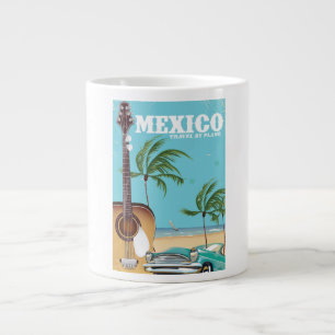 Mexico - travel By Plane travel poster Giant Coffee Mug