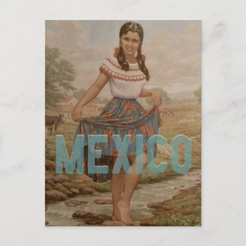 Mexico  travel  Pin up postcard