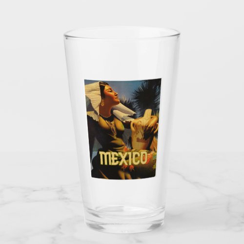 Mexico Travel Pint Drinking Glass