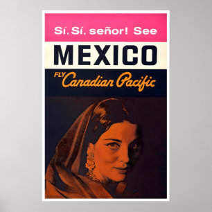 Mexico Travel Poster Canadian Pacific Art Mexican
