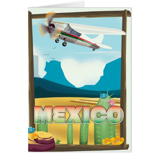 Mexico Travel poster print. Cards (Front)