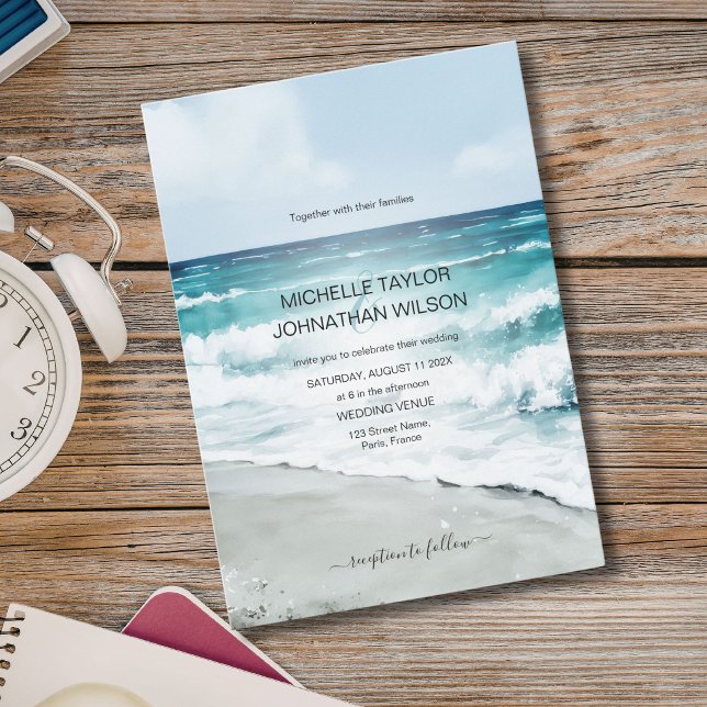 Mexico Tropical Beach Destination Wedding Invitation (Mexico Tropical Beach Destination Wedding Invitation)