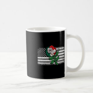 Mexico Us Flag Mexican Flag American Flag Rose 4 Coffee Mug