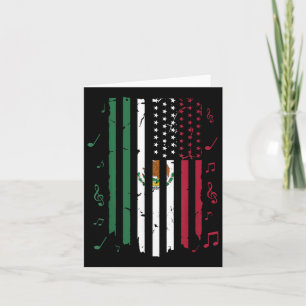 Mexico Us Flag Patriot Mexican Flag American Flag Card