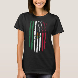 Mexico Us Flag Patriot Mexican Flag American Flag  T-Shirt