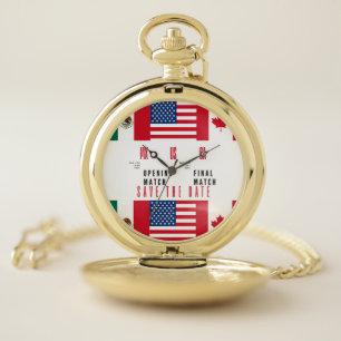Mexico USA Canada Pokerwatch   2026 Match Days Pocket Watch