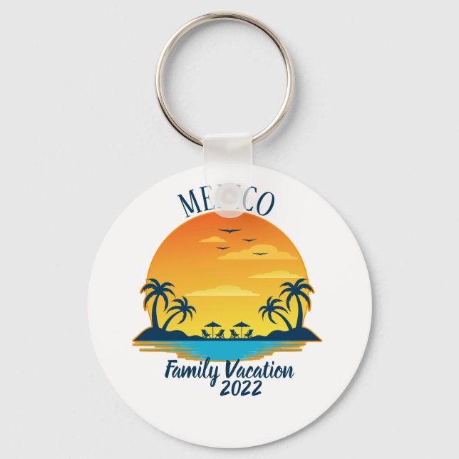 Mexico  Vacation 2021 Travel Trip Group Matching  Keychain (Front)