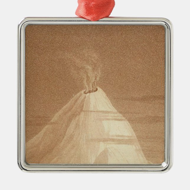 Mexico View of Orizaba Metal Ornament (Front)