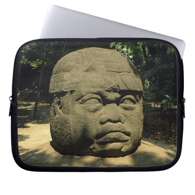 Mexico, Villahermosa, giant Olmec head, La Venta Laptop Sleeve (Front)