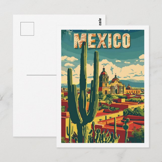 Mexico Vintage Famous Travel Place Postcard (Front/Back)