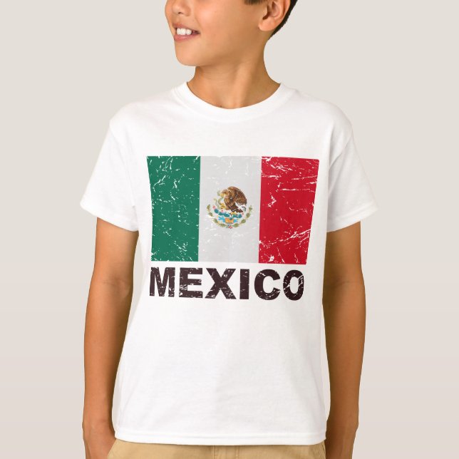 Mexico Vintage Flag T-Shirt (Front)