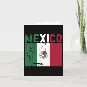 Mexico Vintage Mexican Flag Pride Hat Card