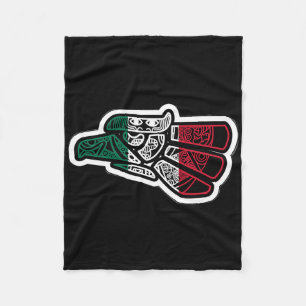 Mexico Vintage Mexican Flag Pride Hecho En Mexico  Fleece Blanket
