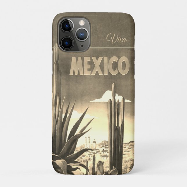 Mexico Vintage Sepia Phone Case (Back)