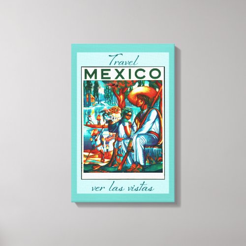 Mexico Vintage Travel  Canvas Print