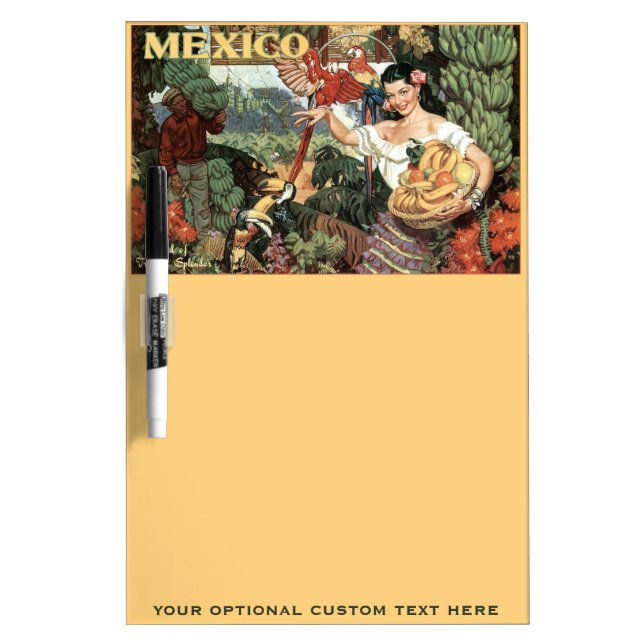 Mexico vintage travel message board (Front)
