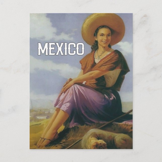 Mexico vintage Travel postcard (Front)