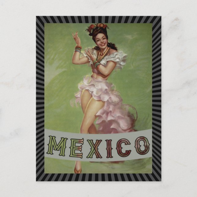 Mexico Vintage Travel Postcard (Front)