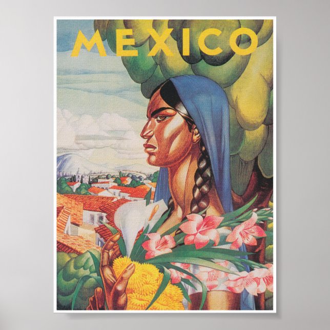 Mexico Vintage Travel Poster (Front)