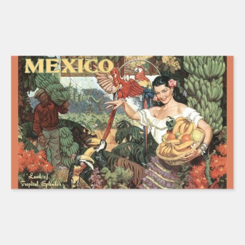 Mexico vintage travel stickers