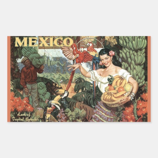 Mexico vintage travel stickers (Front)