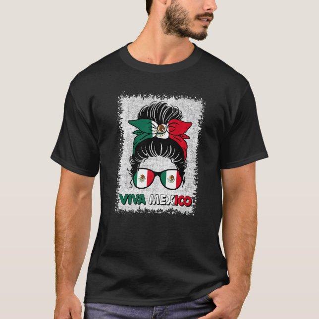 Mexico Viva Mexico Pride Mexican Flag T-Shirt (Front)