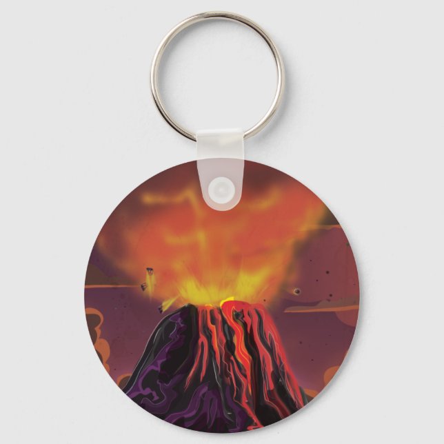 Mexico Volcano Keychain (Front)