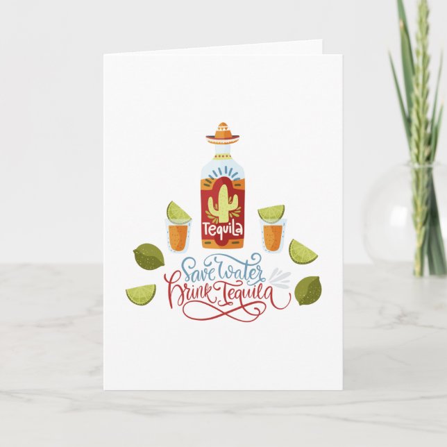 Mexico - Water - Tequila - light Card (Front)