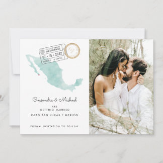 Mexico Watercolor Map | Cabo | Destination Wedding