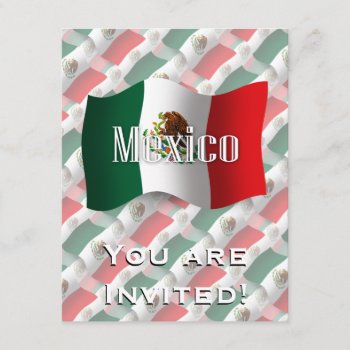 Mexico Waving Flag Invitation by representshop at Zazzle