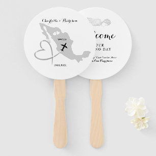 Mexico Wedding Destination Hand Fan