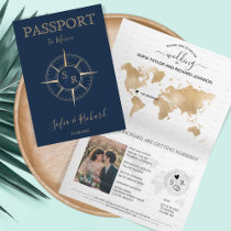 Mexico Wedding Destination Passport World Map  Invitation