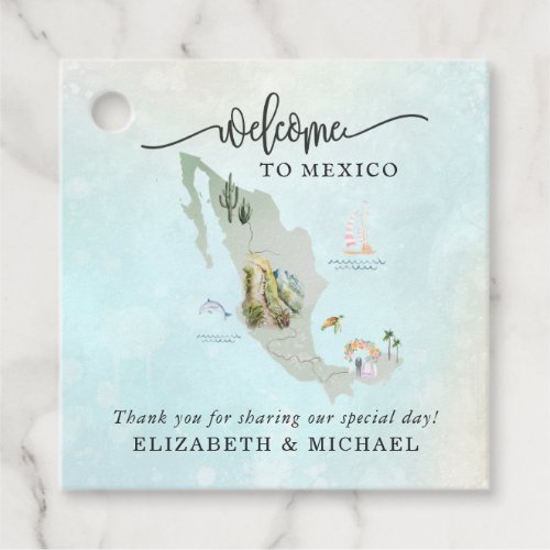 Mexico Wedding Welcome Gift Tags