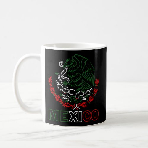 Mexico With Mexican Eagle From Flag Red Green And  Coffee Mug