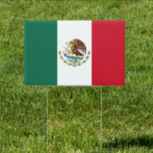 Mexico Yard Sign, Mexican Flag outdoor sings Sign