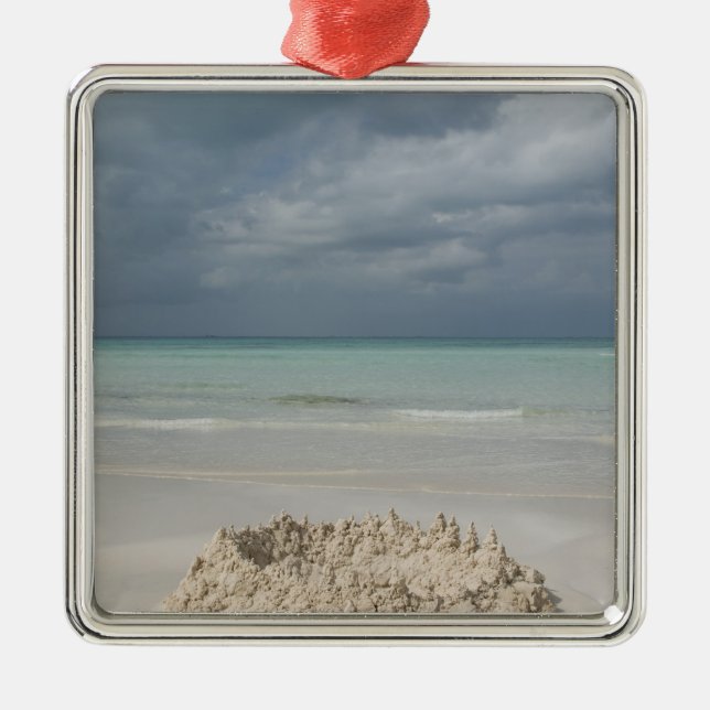 Mexico, Yucatan, Isla Mujeres Island of Metal Ornament (Front)