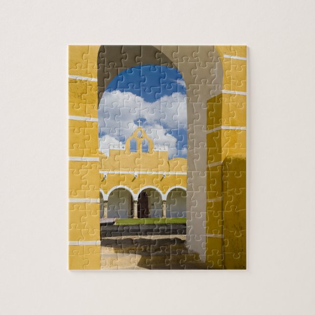 Mexico, Yucatan, Izamal. The Franciscan Convent 2 Jigsaw Puzzle (Vertical)