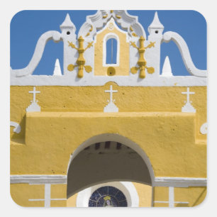 Mexico, Yucatan, Izamal. The Franciscan Convent Square Sticker