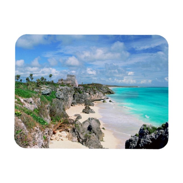 Mexico, Yucatan, Peninsula, Ruins Of Tulum, Mayan Magnet (Horizontal)