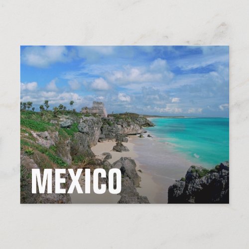 Mexico Yucatan Peninsula Ruins Of Tulum Mayan Postcard