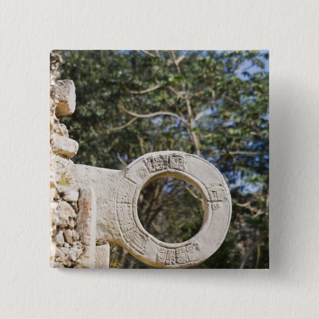 Mexico, Yucatan, Uxmal. Uxmal, a large Button (Front)