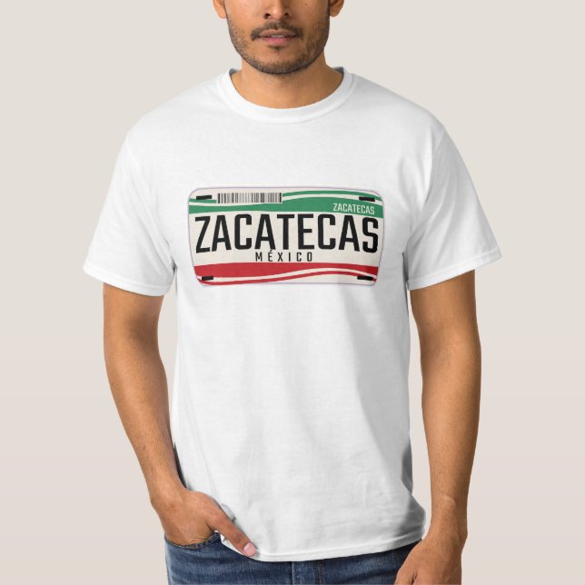 MEXICO ZACATECAS CITY LISENCE PLATE  T-Shirt (Front)