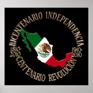 Mexico's Bicentennial & Centennial Celebration Poster
