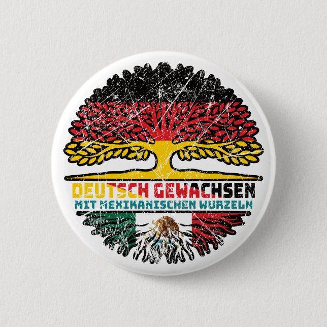 Mexiko Mexikanisch Deutsch Deutschland Baum Wurzel Button (Front)