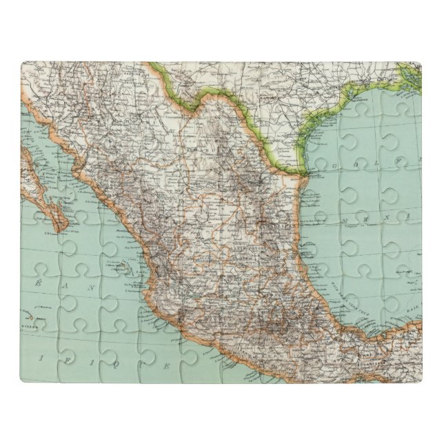 Mexique - Map of Mexico Jigsaw Puzzle (Puzzle Horizontal)